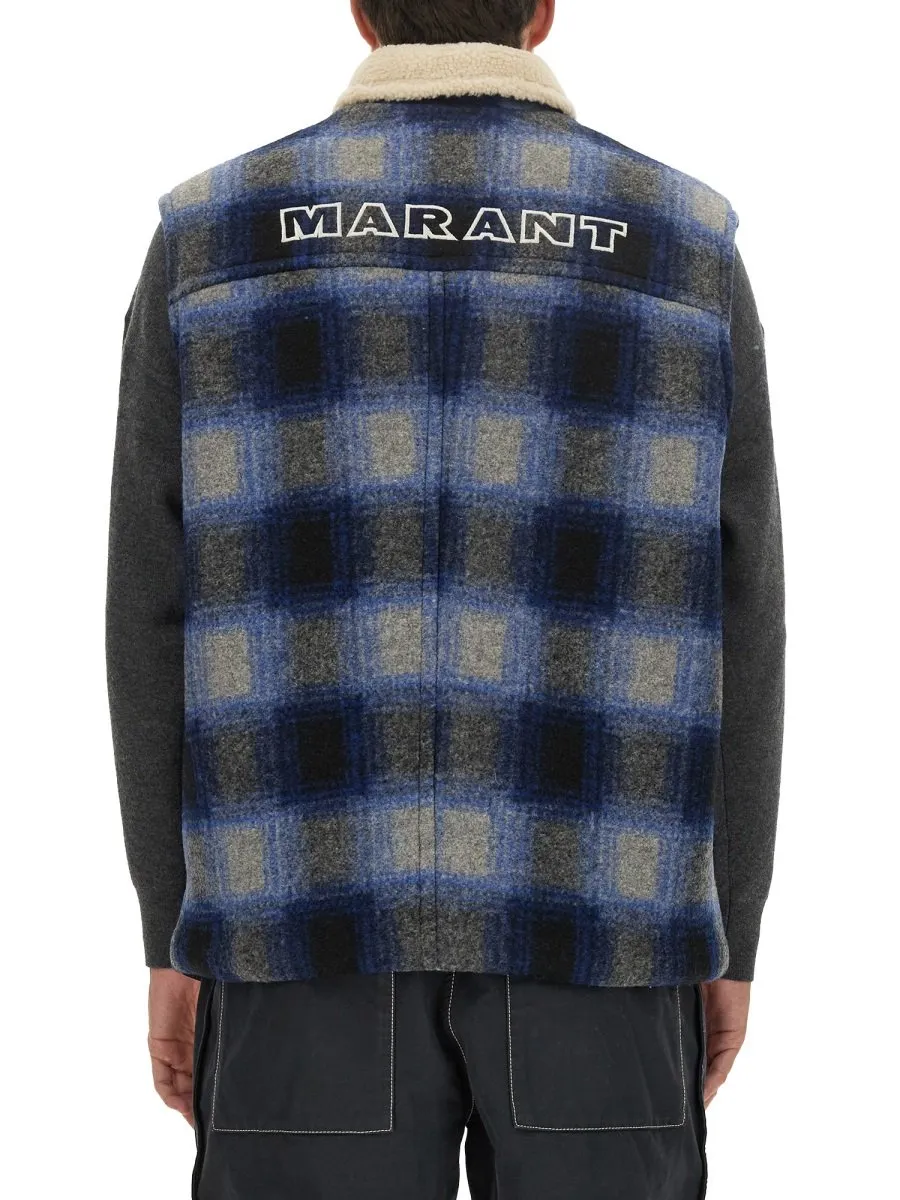 Isabel Marant Plaid Checked Zip-Up Gilet