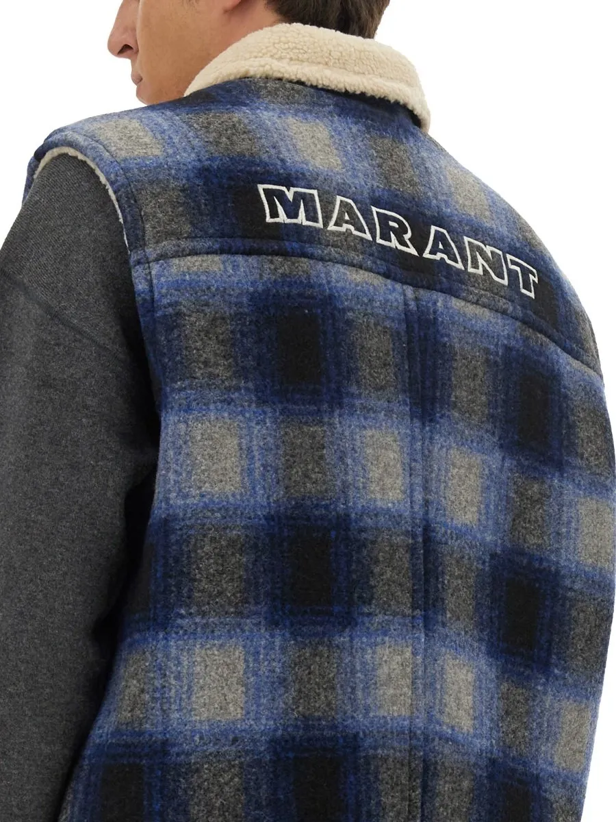 Isabel Marant Plaid Checked Zip-Up Gilet