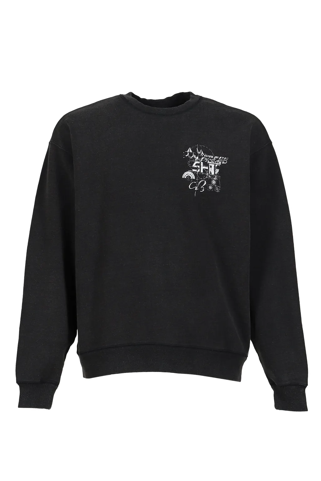 Devastated Wall Sweatshirt / Blk