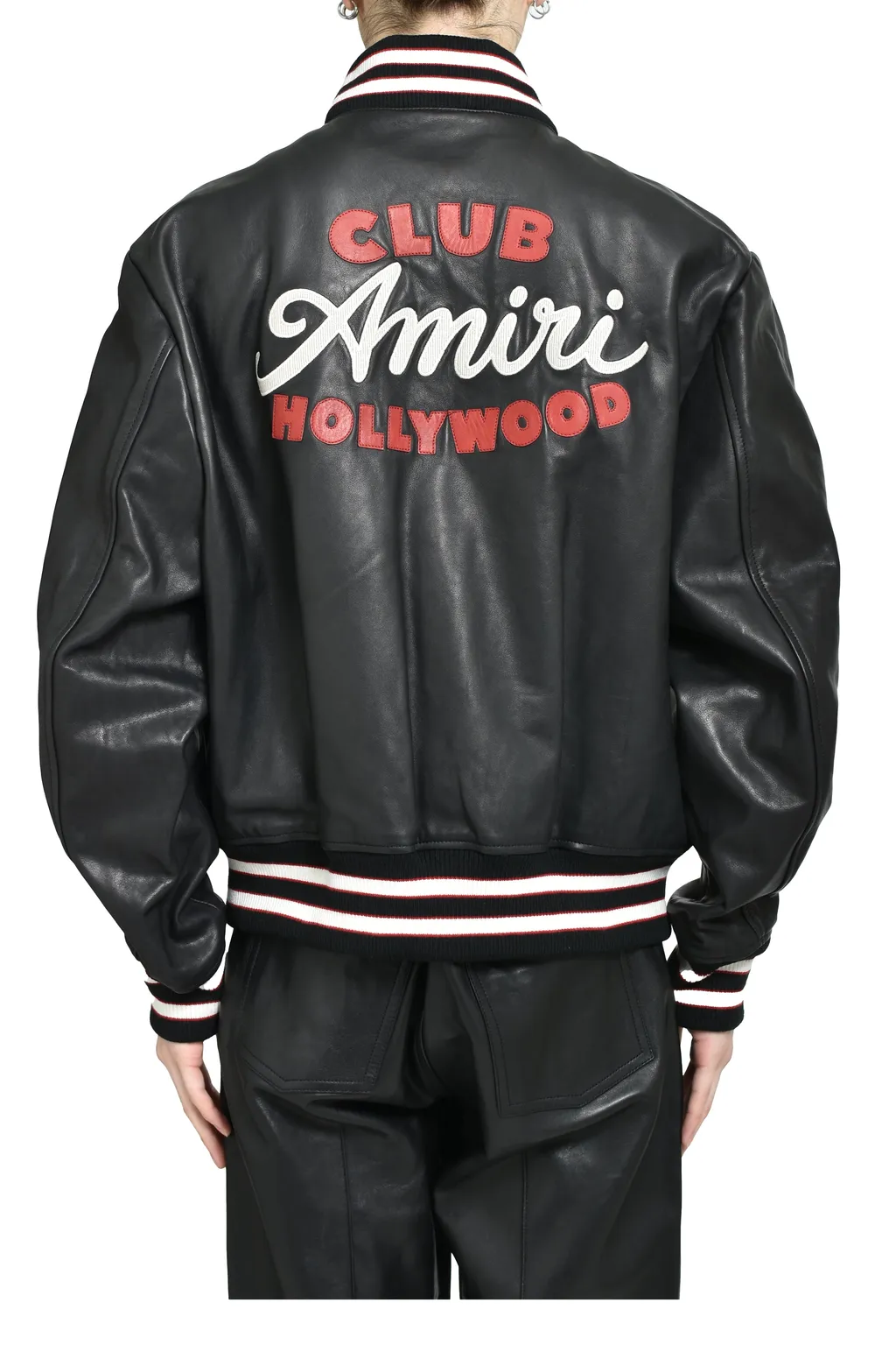 Club Amiri Leather Varsity / Blk