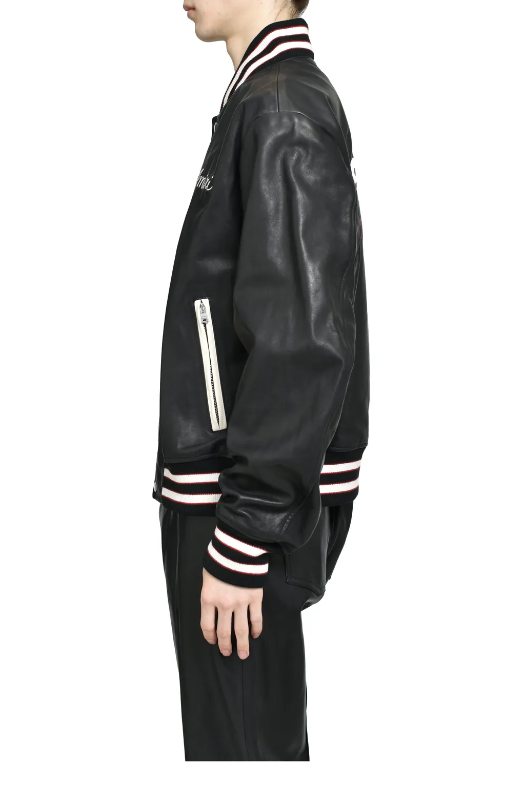 Club Amiri Leather Varsity / Blk