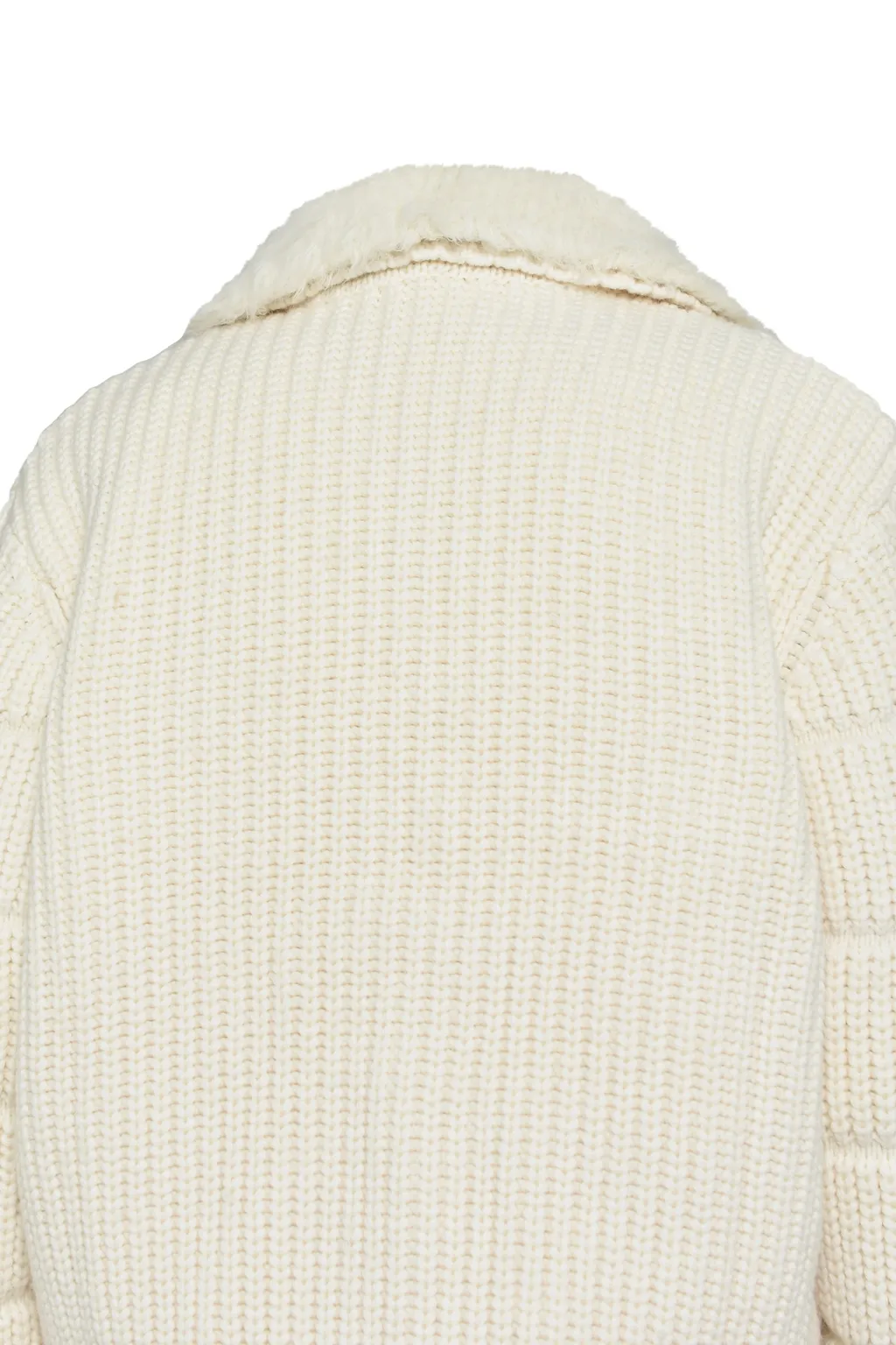 Rib Padded Jacket / Alpaca Mix