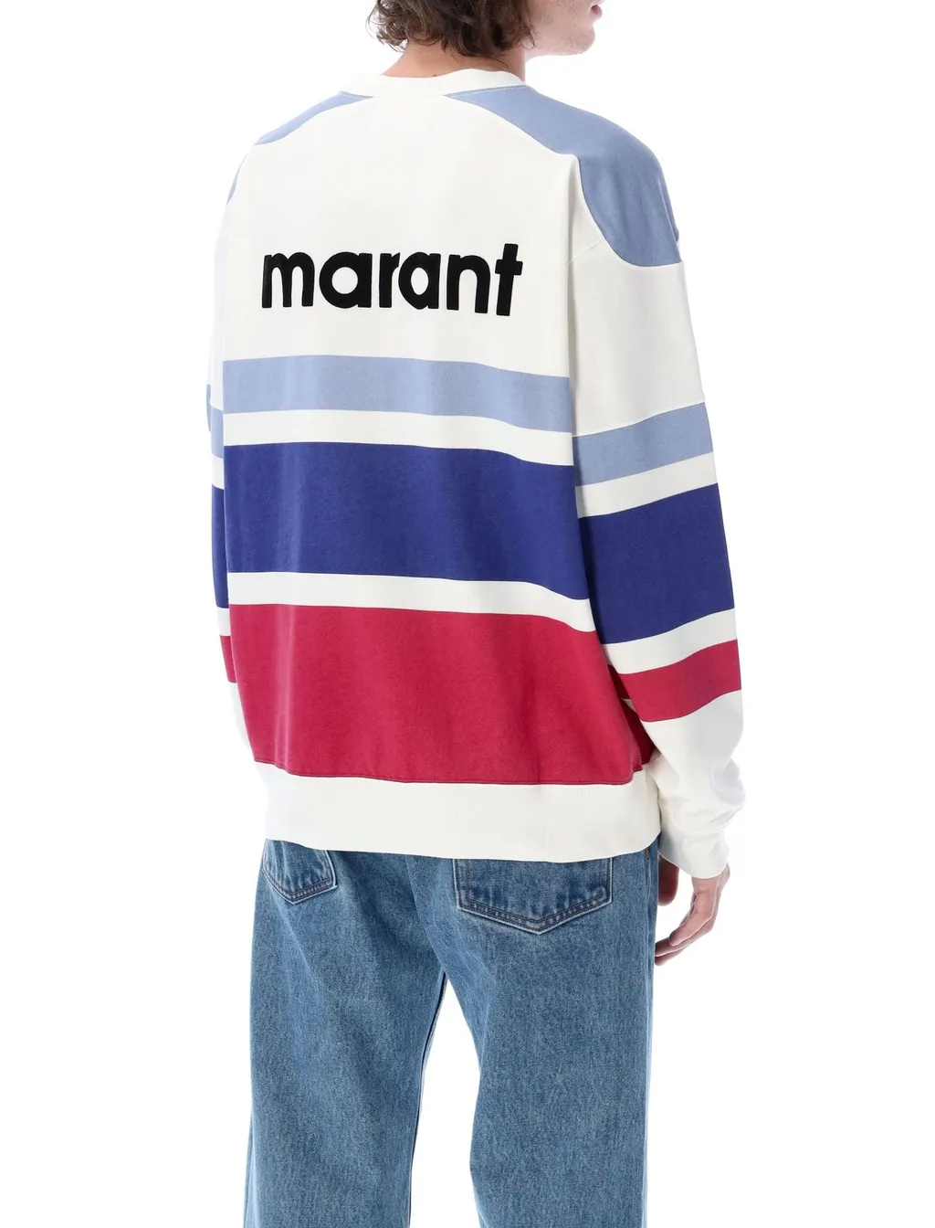 Isabel Marant Logo Printed Striped Sweatshirt