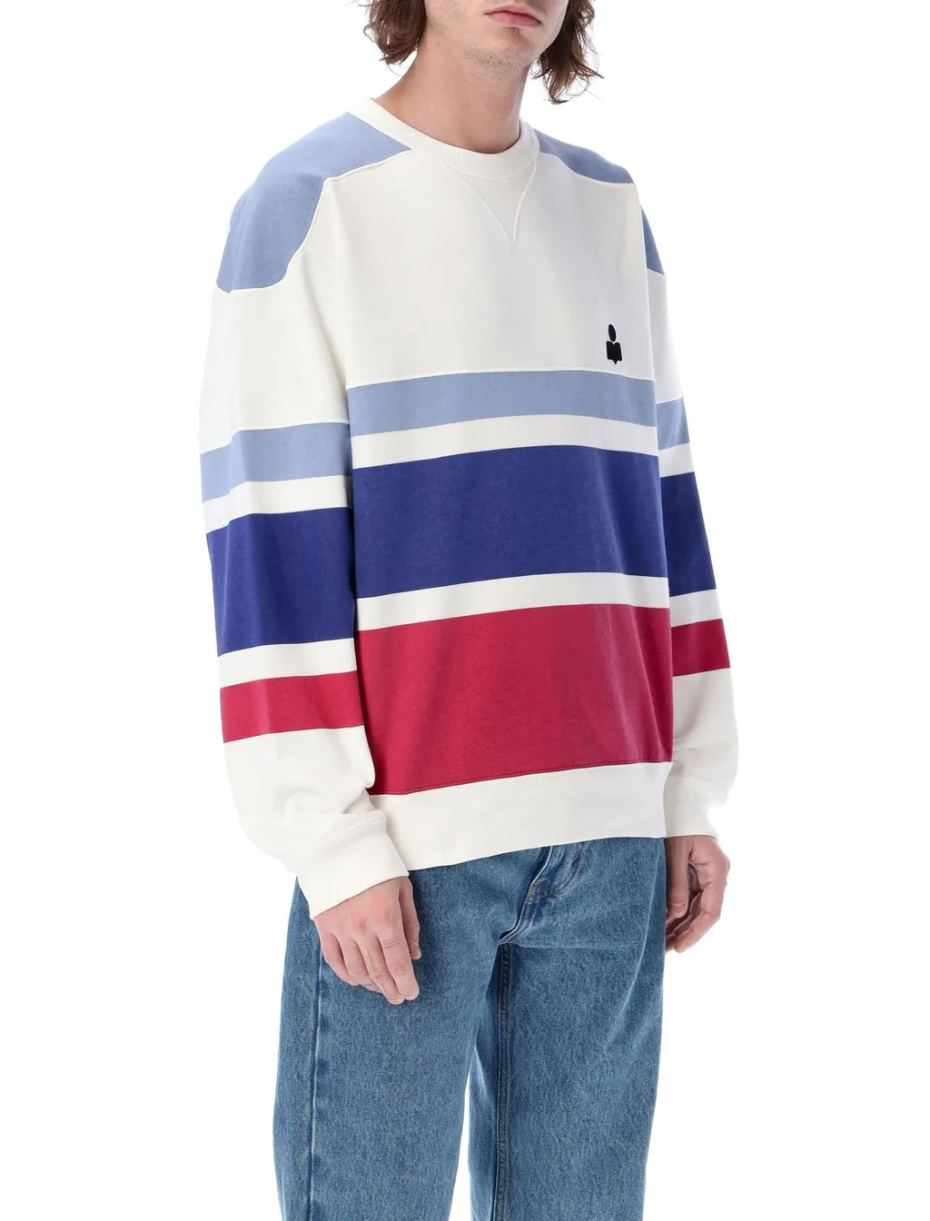 Isabel Marant Logo Printed Striped Sweatshirt