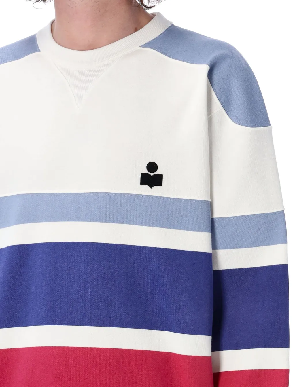 Isabel Marant Logo Printed Striped Sweatshirt