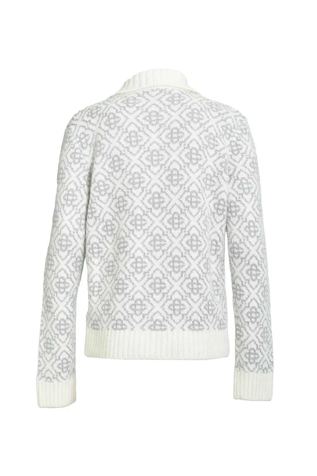 Silver Monogram Zip Up / Mohair Mix