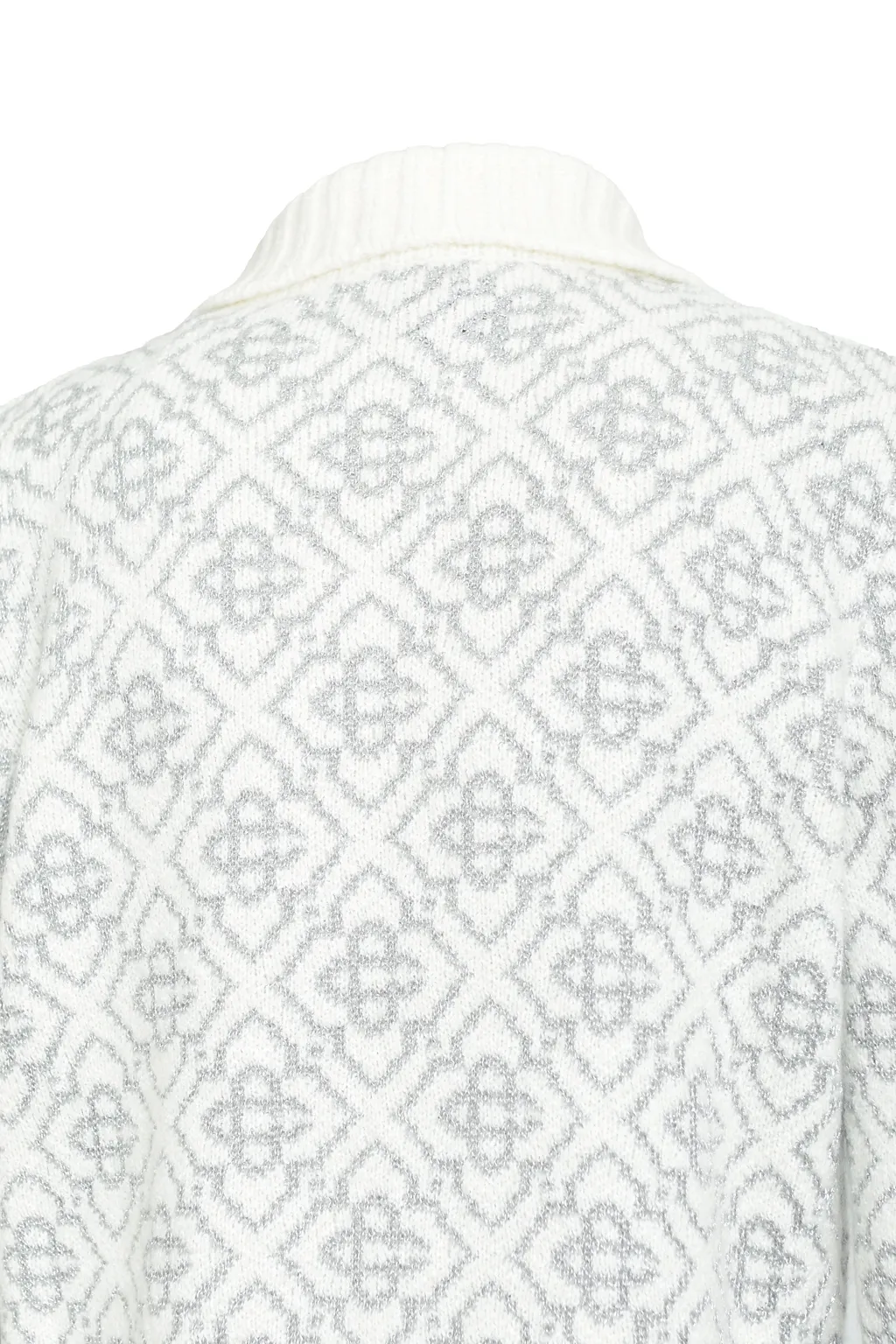 Silver Monogram Zip Up / Mohair Mix