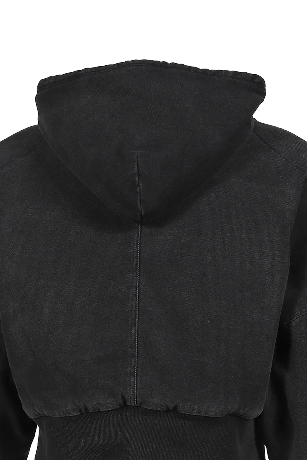 Berlin Cropped Bomber Jacket / Washed Blk