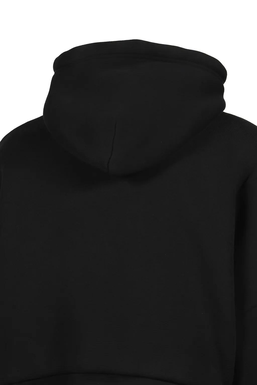 Mega Cropped Hoodie / Washed Blk