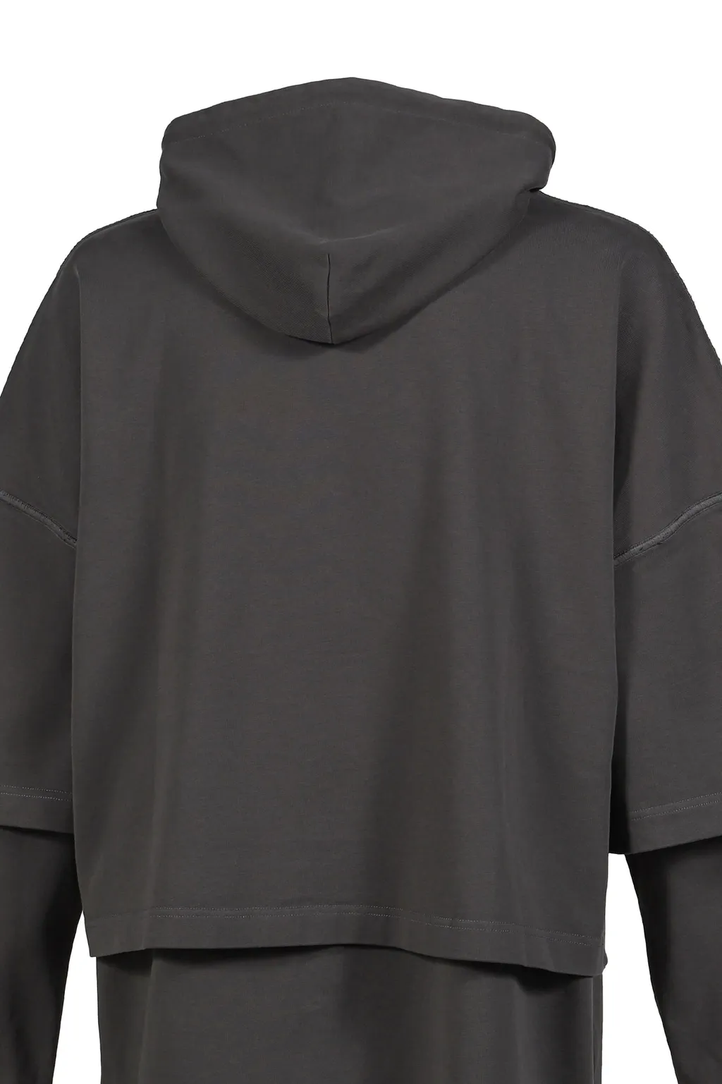 Hooded Tee Overlapped / Washed Gray
