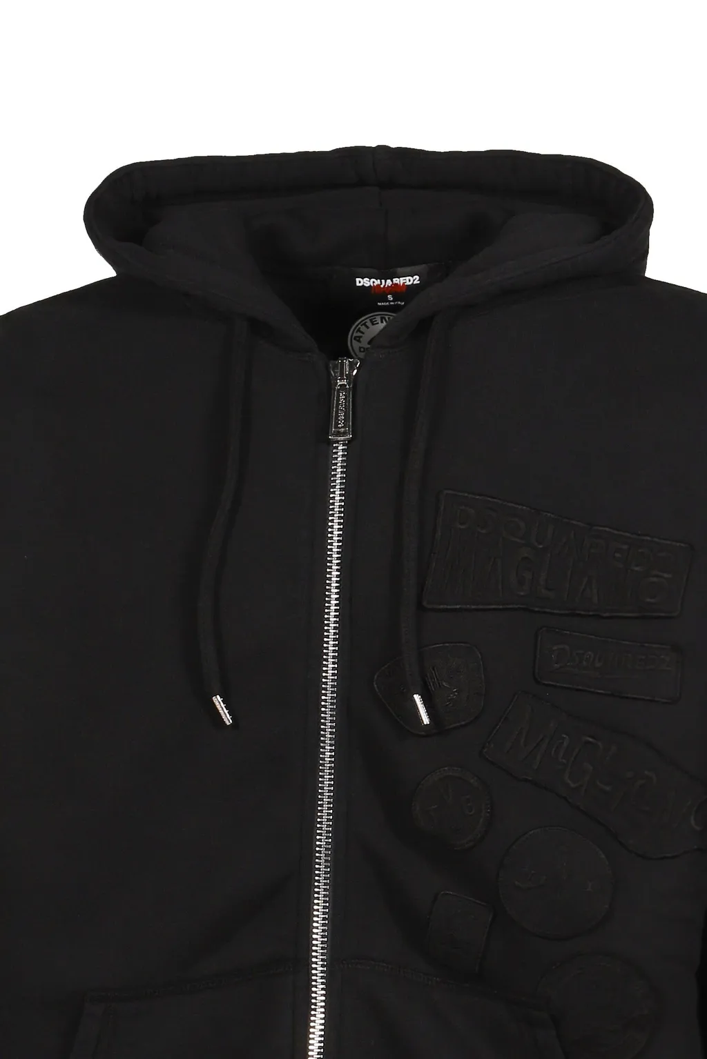 Relax Fit Zipped Hoodie / Black