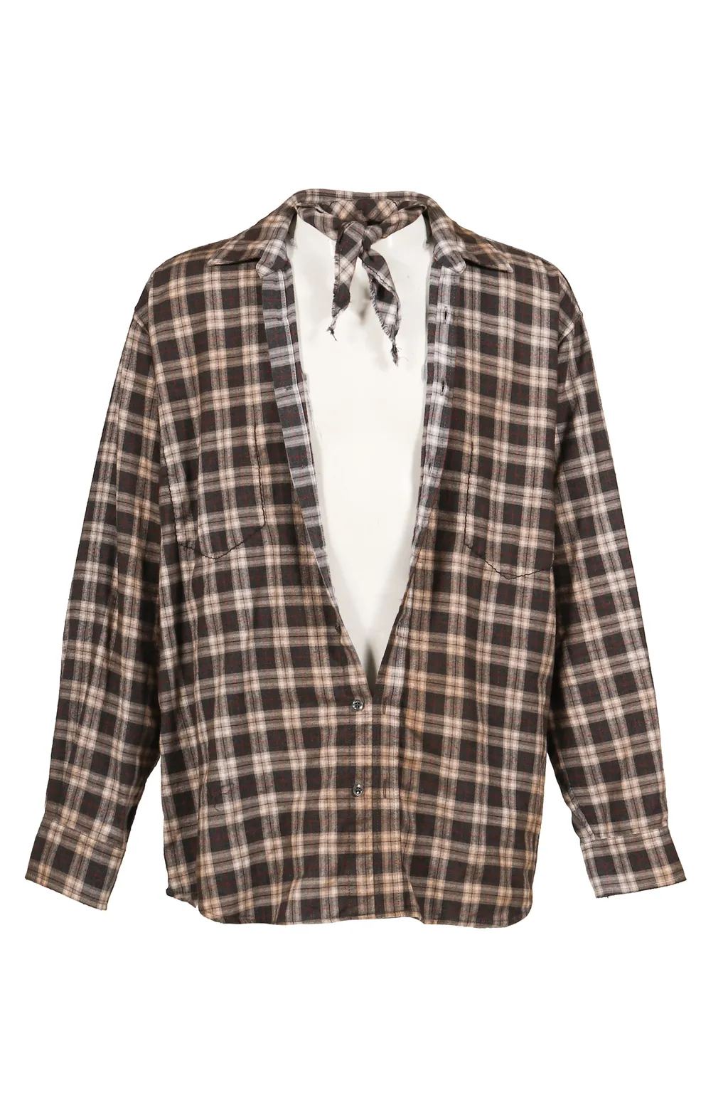 Butch Check Shirt / Cha / White