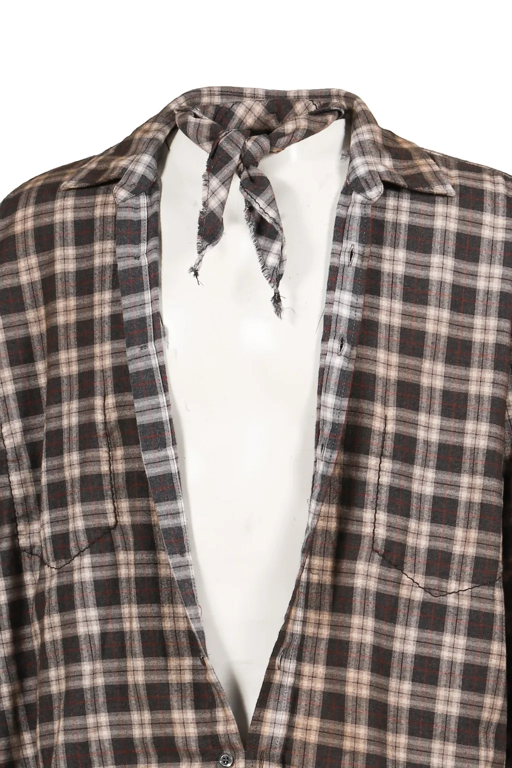 Butch Check Shirt / Cha / White