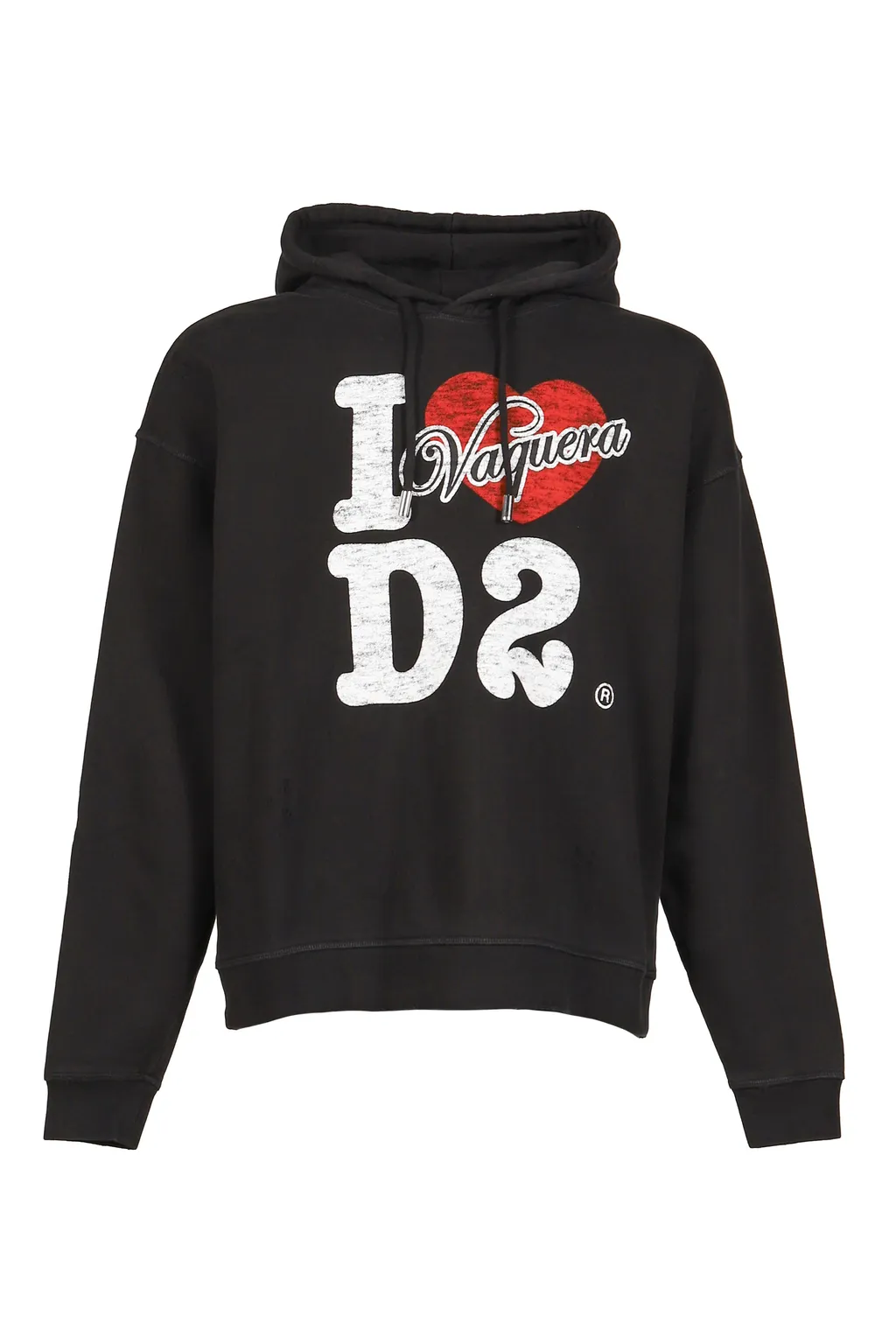 Relax Fit Hoodie I Love / Black