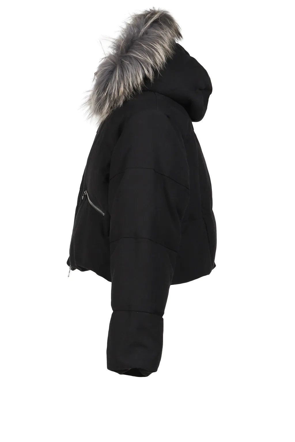 Slide Fur Down Jacket / Black