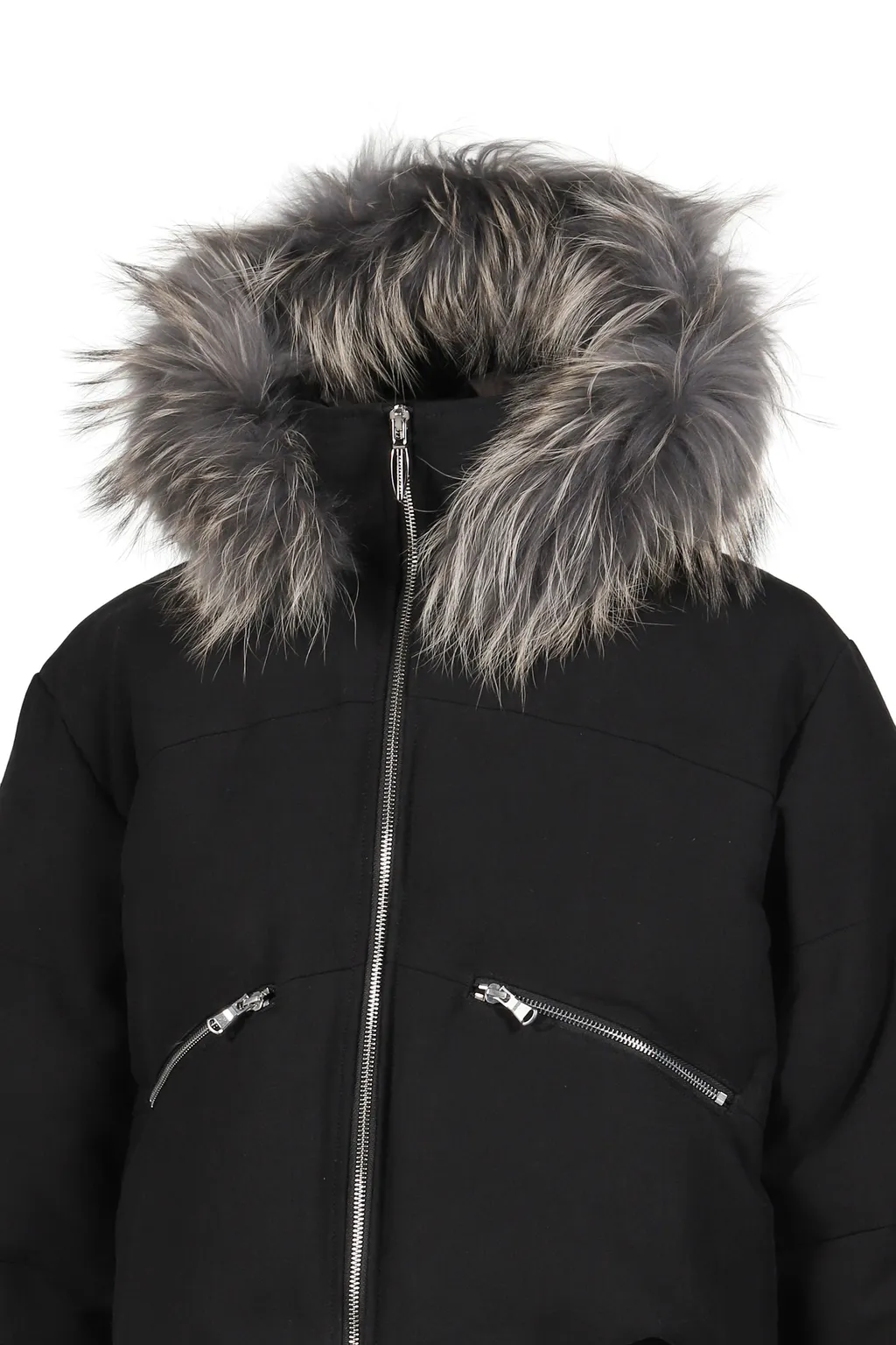 Slide Fur Down Jacket / Black