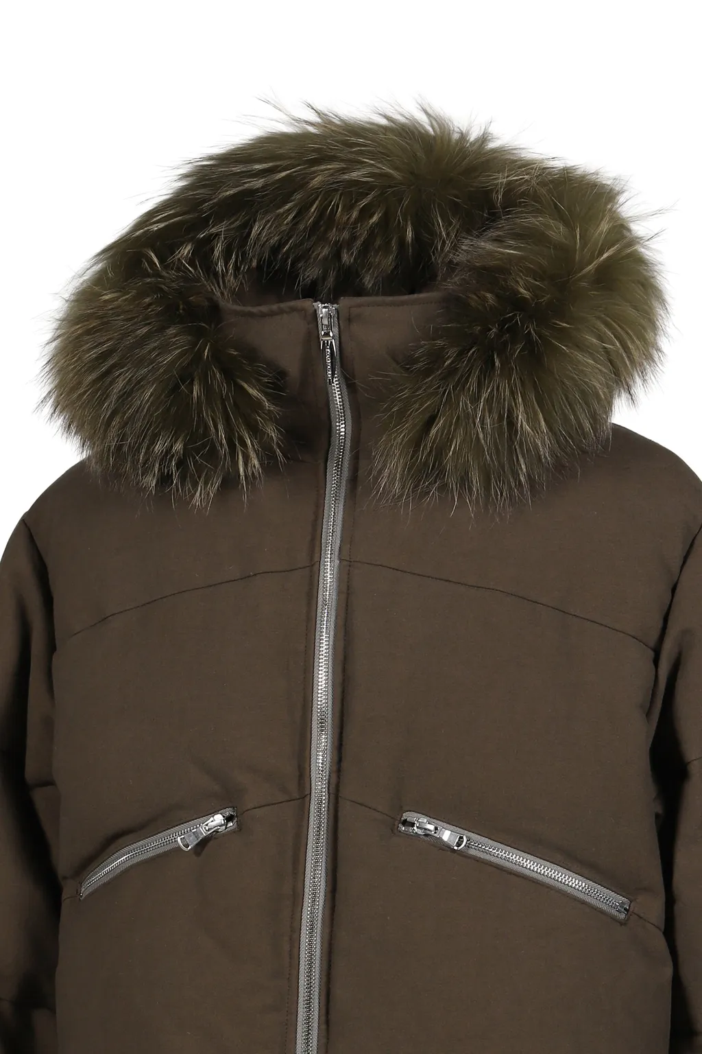 Slide Fur Down Jacket / Dust