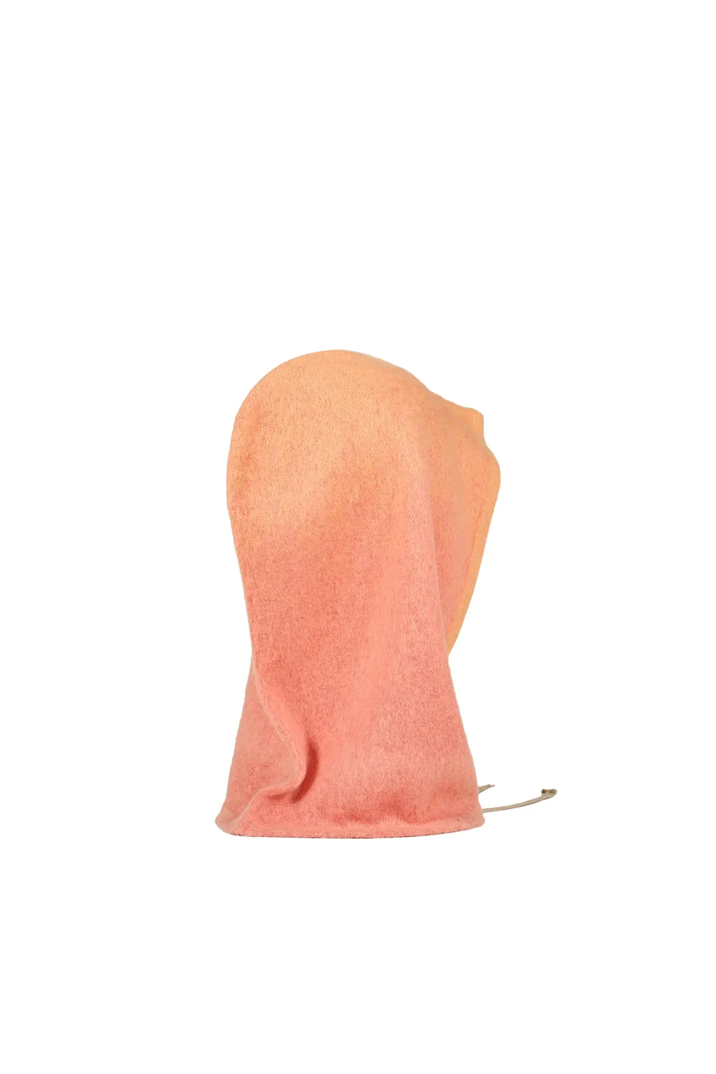 Mohair Knit Hood Balaclava / Org Pnk