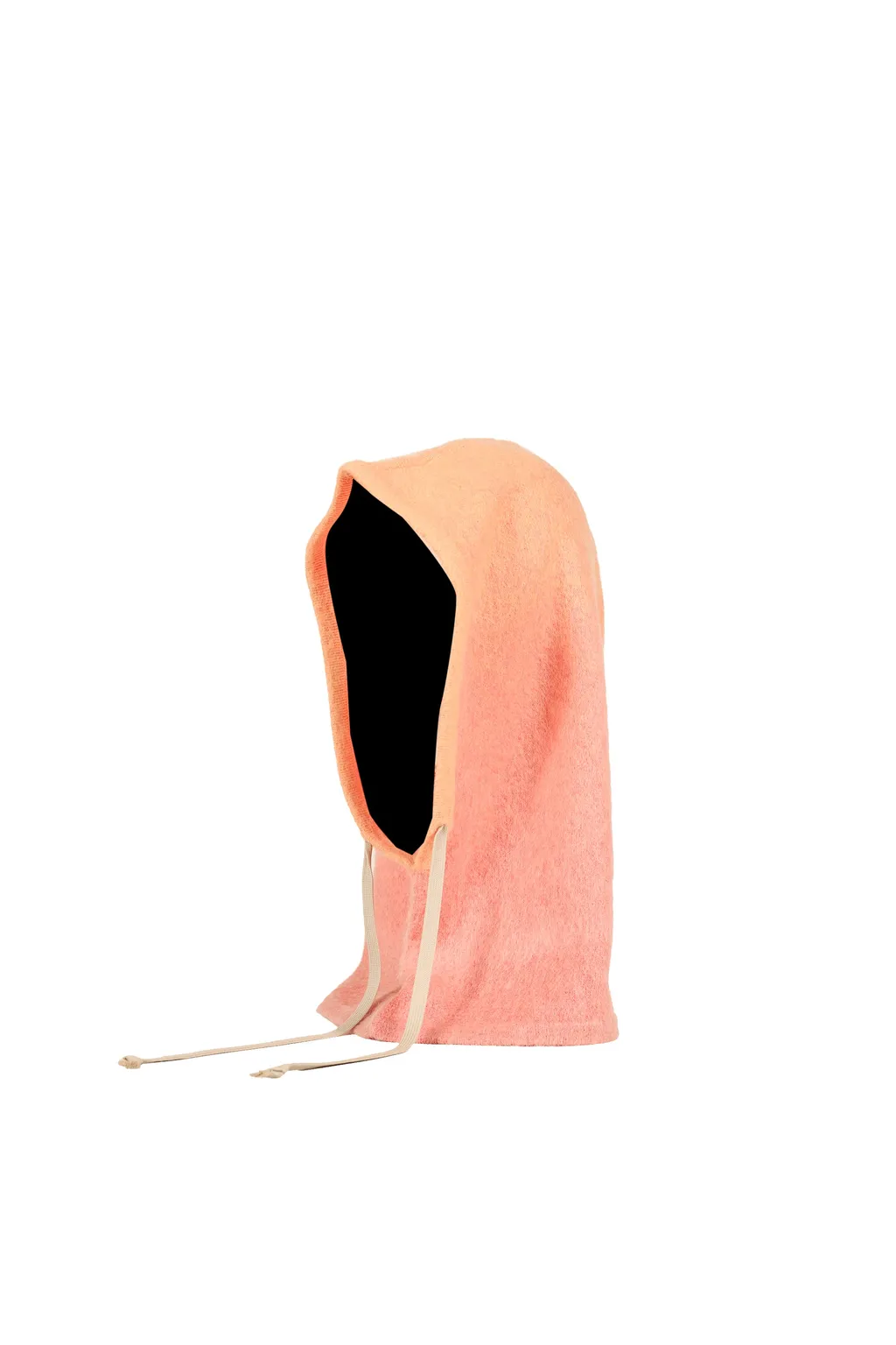 Mohair Knit Hood Balaclava / Org Pnk