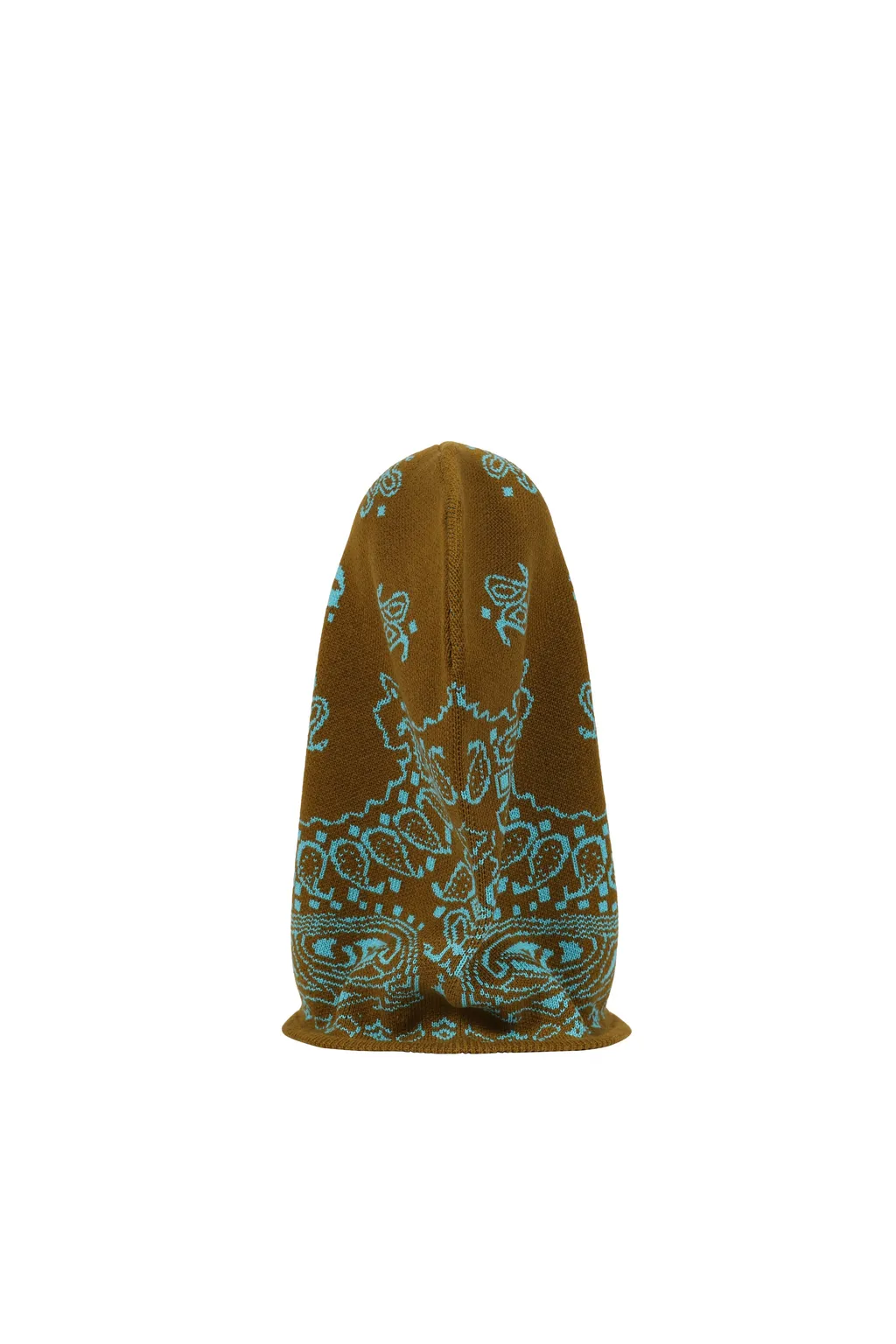Paisley Knit Hood Balaclava / Kha Trq