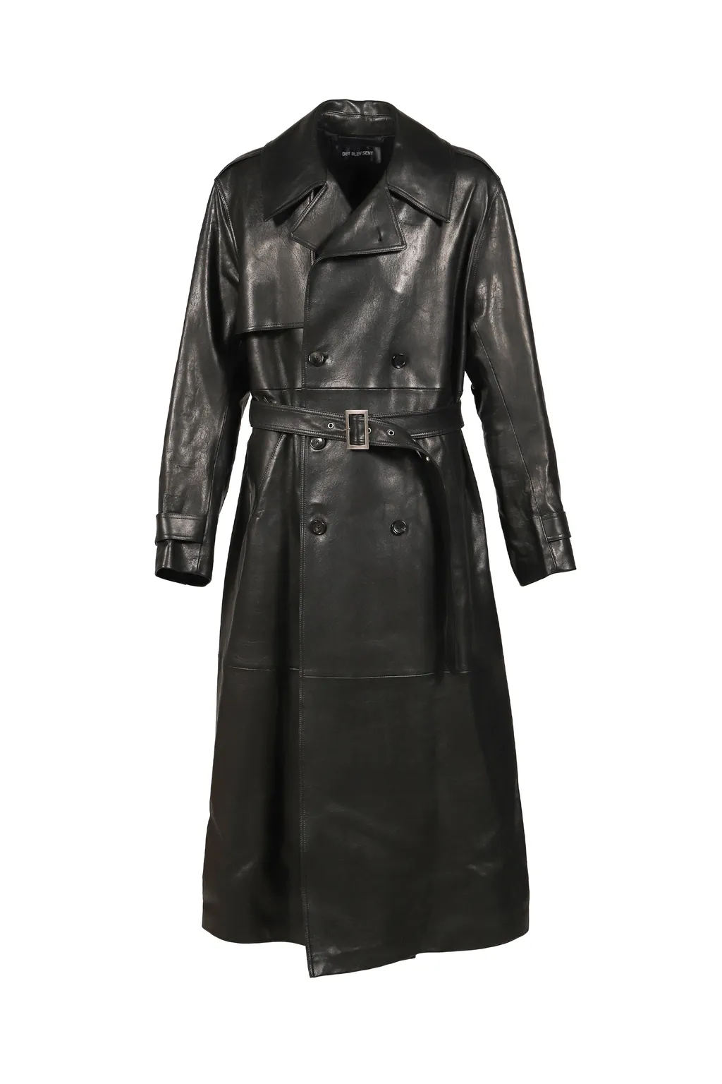 Leather Trench Coat / Black
