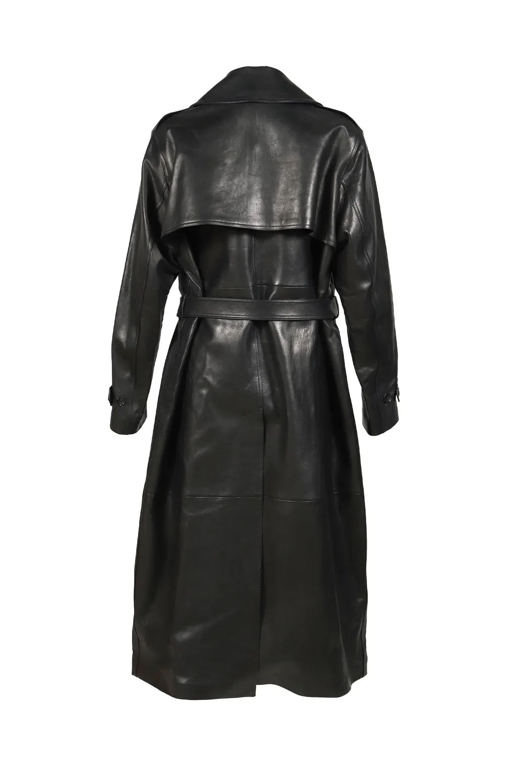 Leather Trench Coat / Black