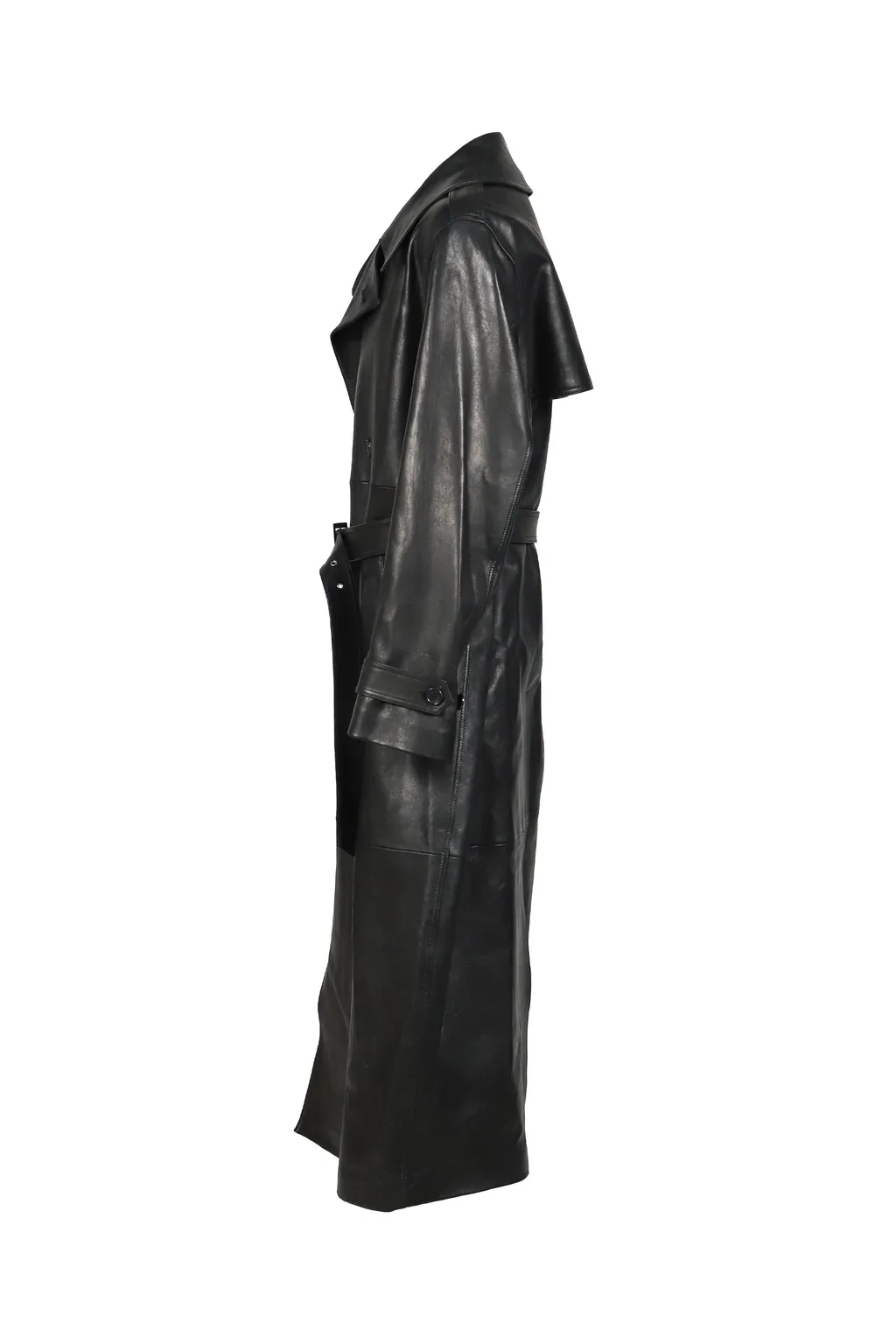 Leather Trench Coat / Black