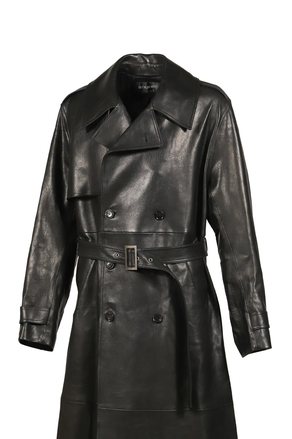 Leather Trench Coat / Black