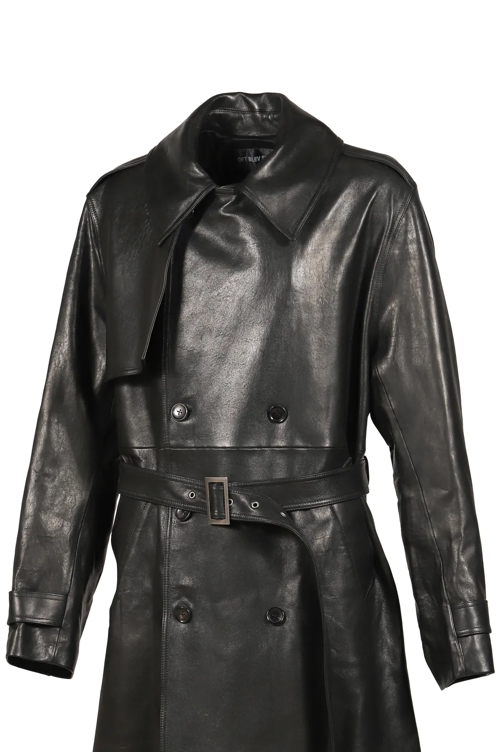 Leather Trench Coat / Black