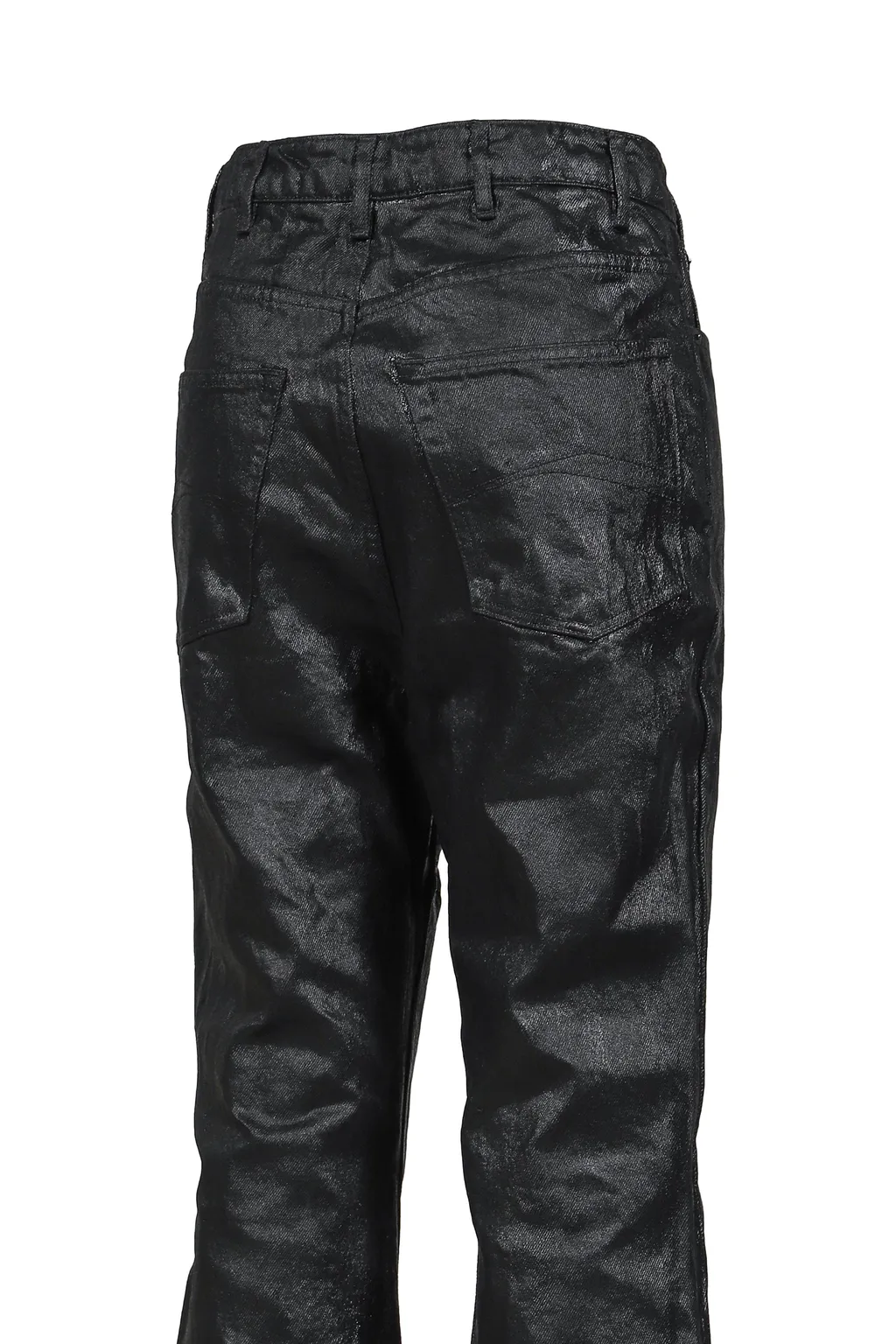 Crack Waxed Gusset Varet Jeans / Blk