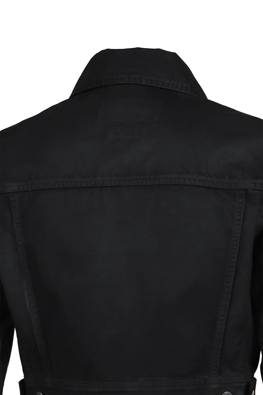 Waxed Cropped Denim Jacket / Blk