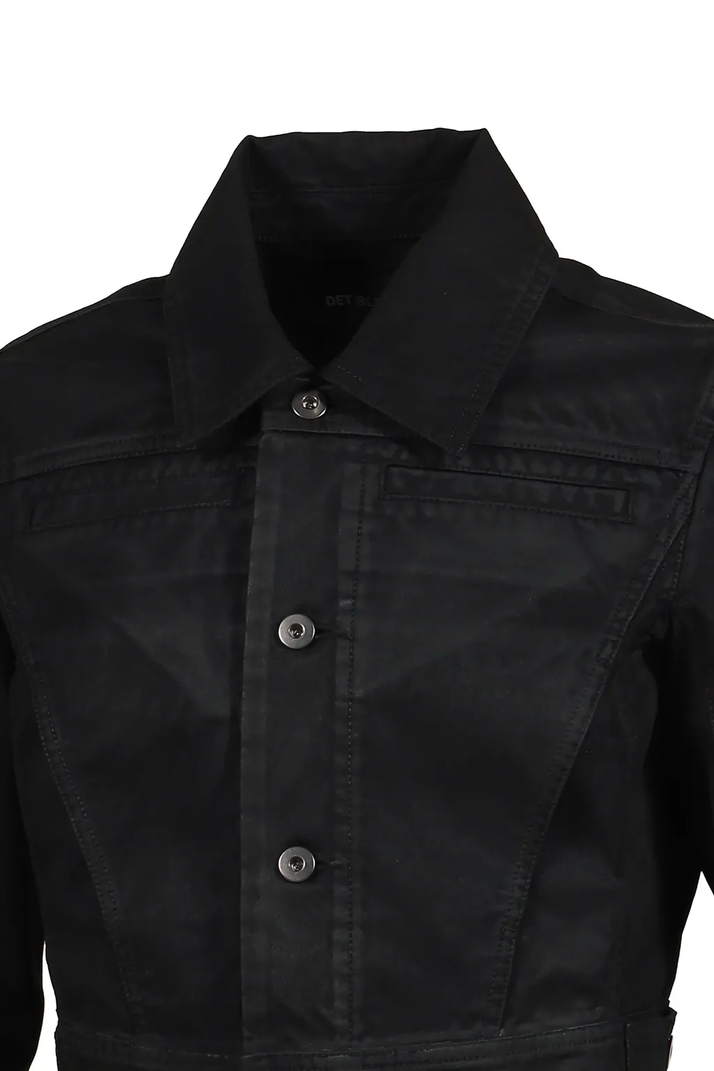 Waxed Cropped Denim Jacket / Blk