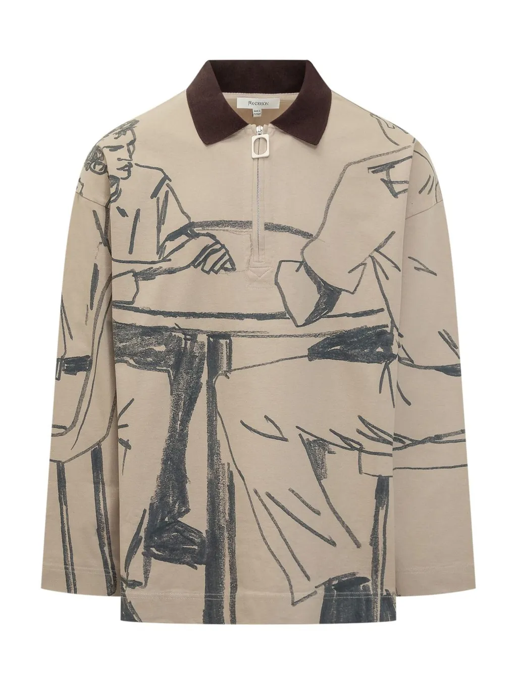 Jw Anderson Printed Rugby Sweatshirt