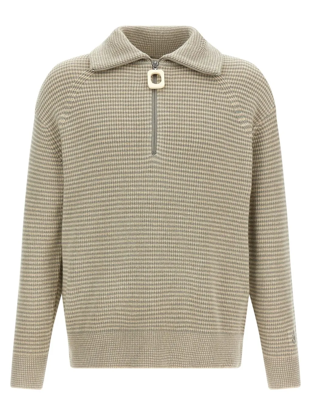 Jw Anderson Striped Half-Zipped Jumper