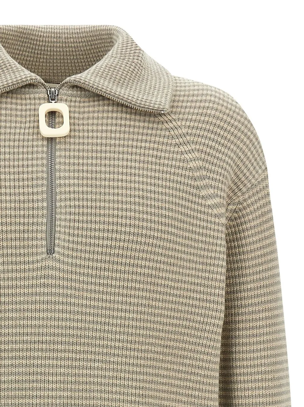 Jw Anderson Striped Half-Zipped Jumper