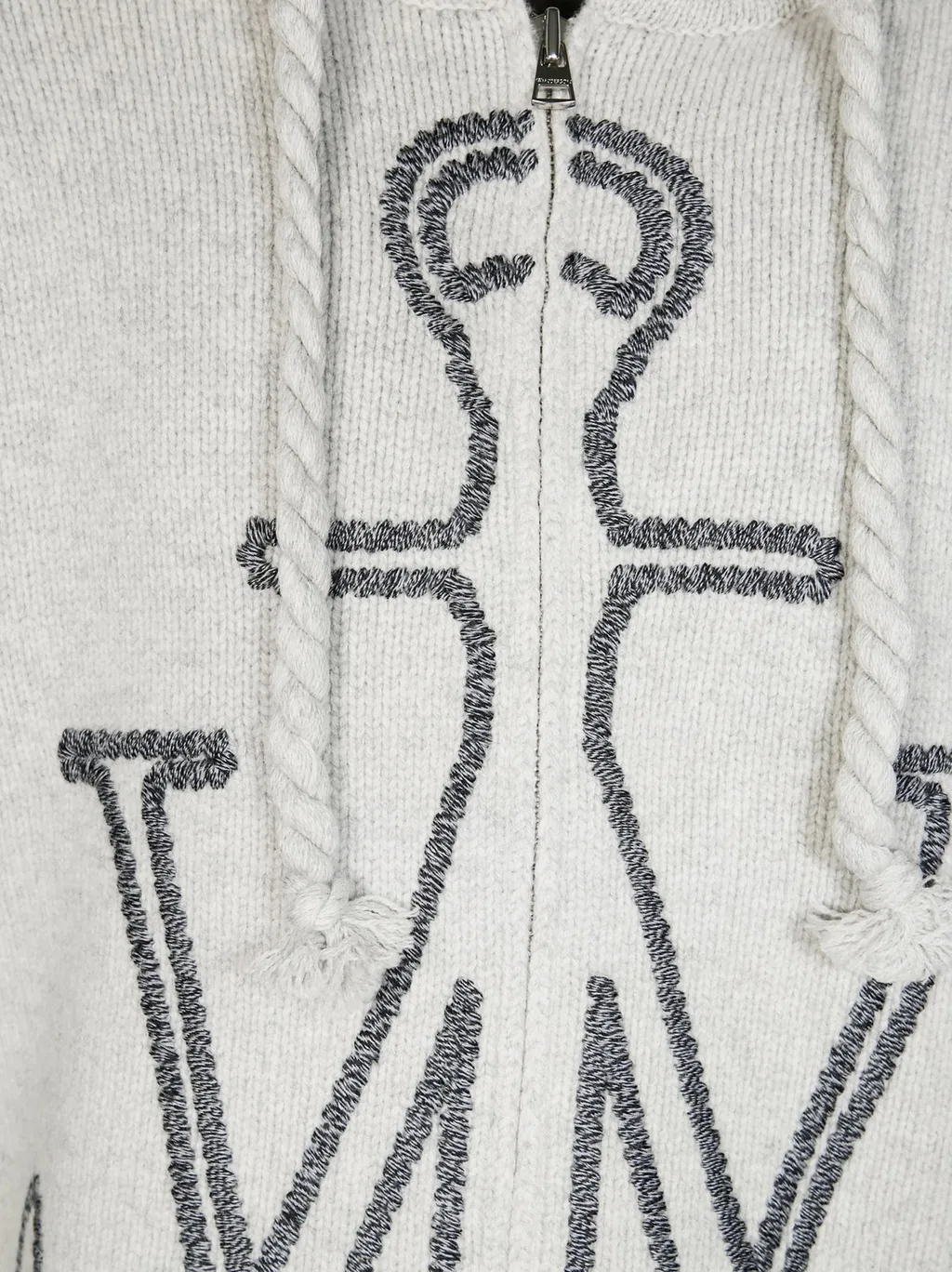 Jw Anderson Anchor Logo Zip-Up Cardigan