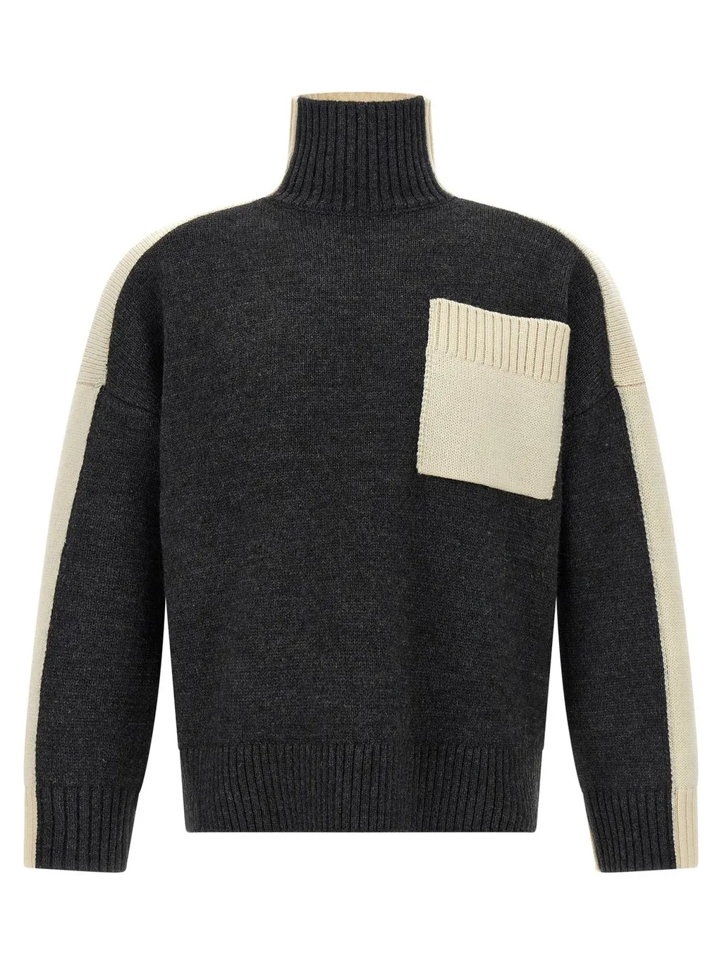 Jw Anderson Two Tone Patch Pocket Jumper