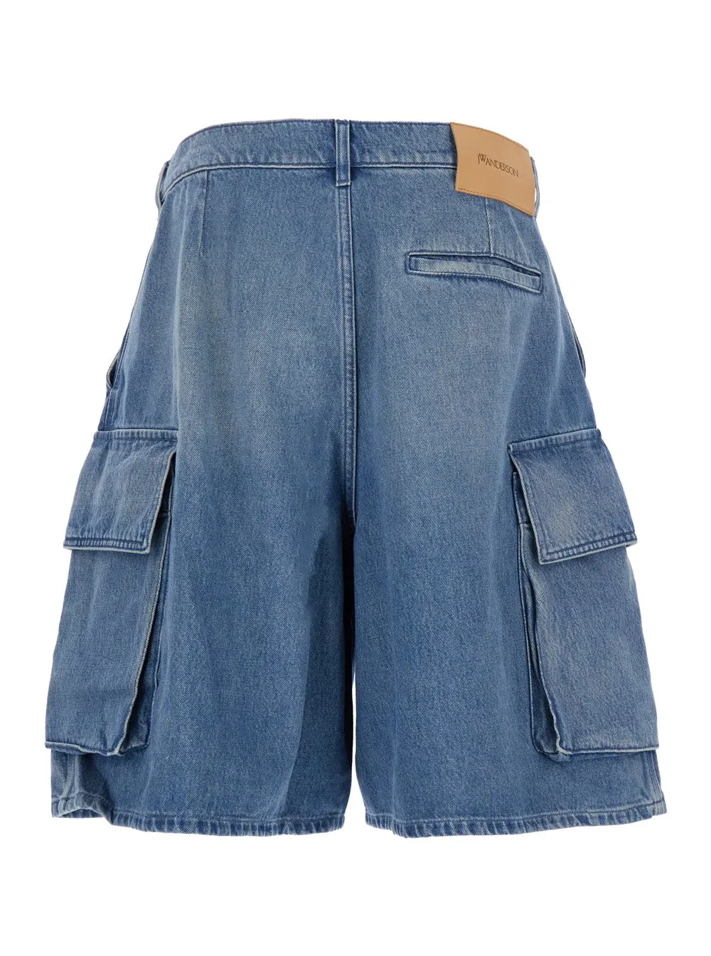 Jw Anderson Wide Leg Cargo Denim Shorts