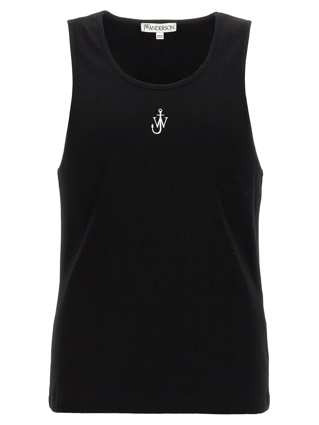 Jw Anderson Anchor Logo-Embroidered Ribbed Tank Top