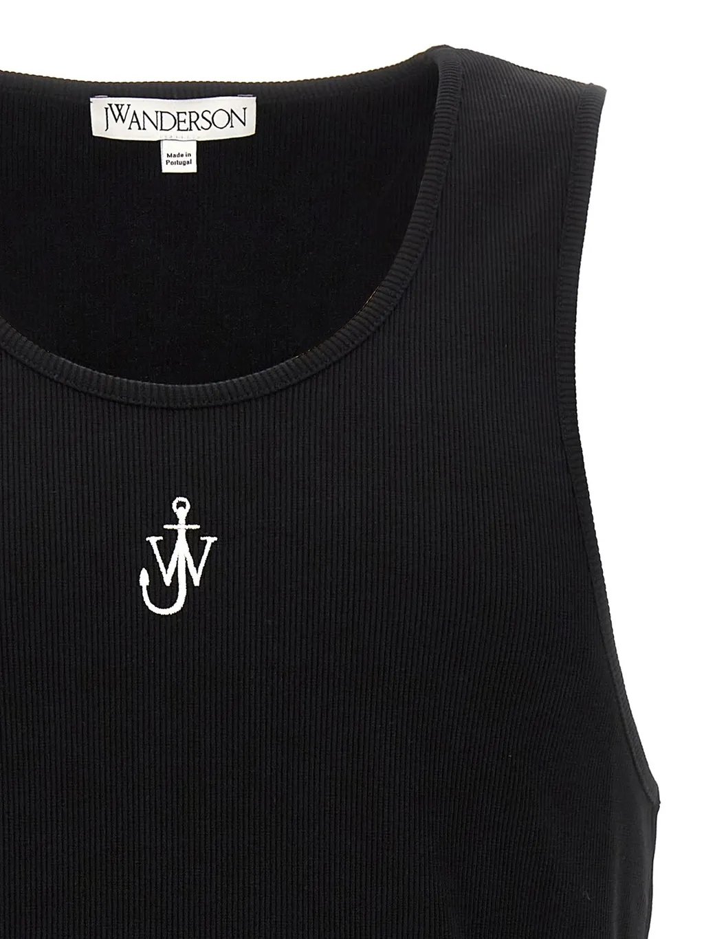 Jw Anderson Anchor Logo-Embroidered Ribbed Tank Top
