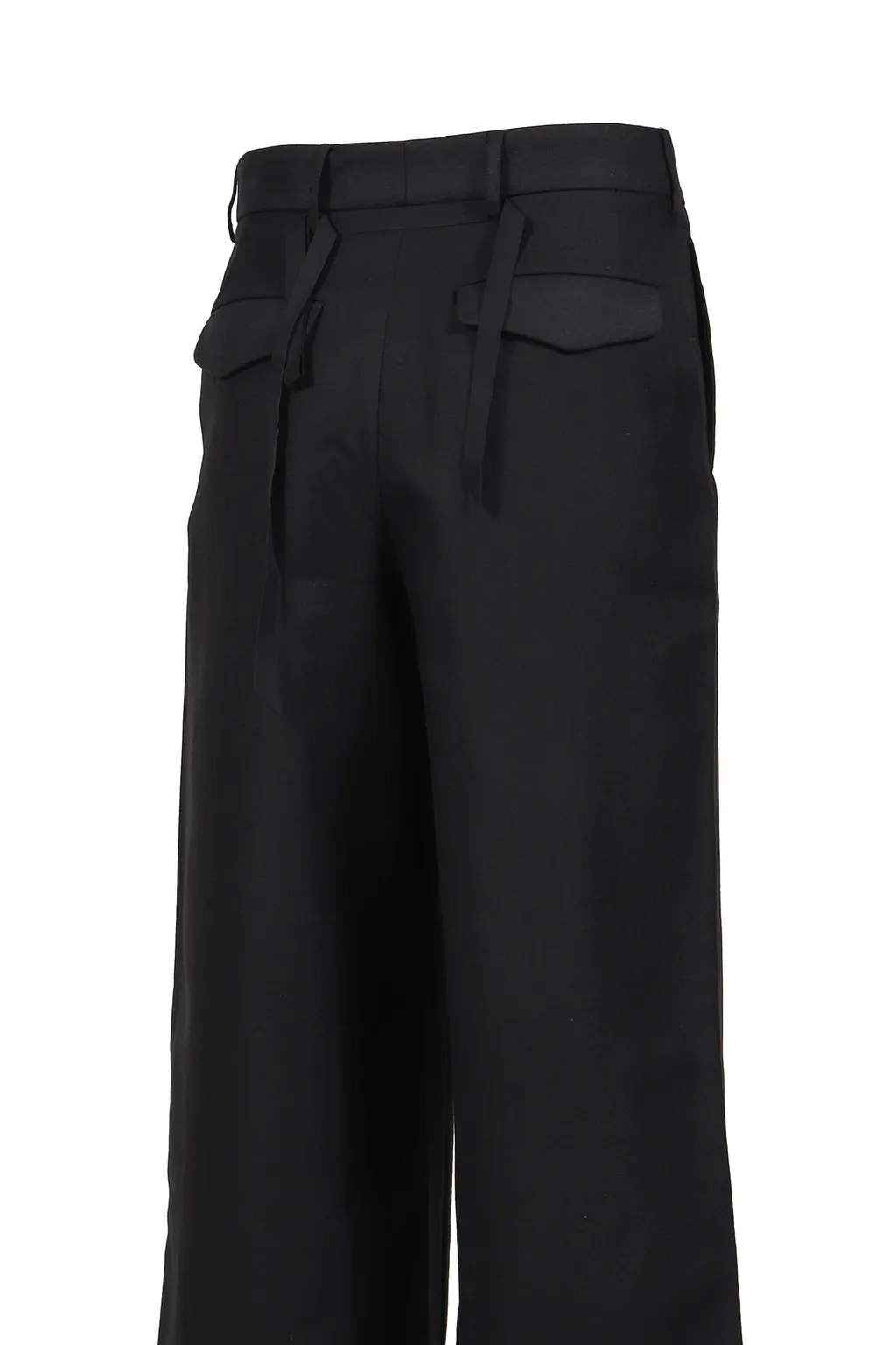 Wide-Legged Elasticated Trousers / Blk