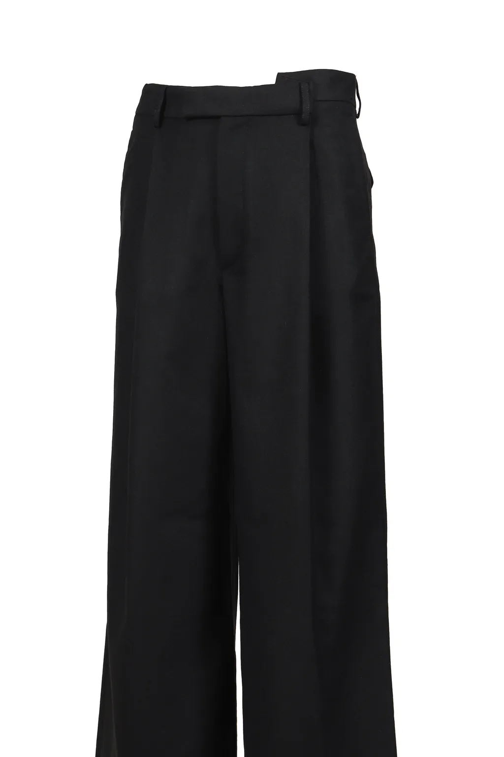 Wide-Legged Elasticated Trousers / Blk