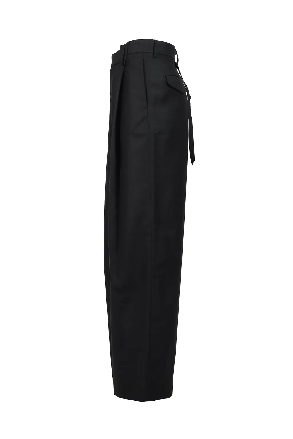 Wide-Legged Elasticated Trousers / Blk