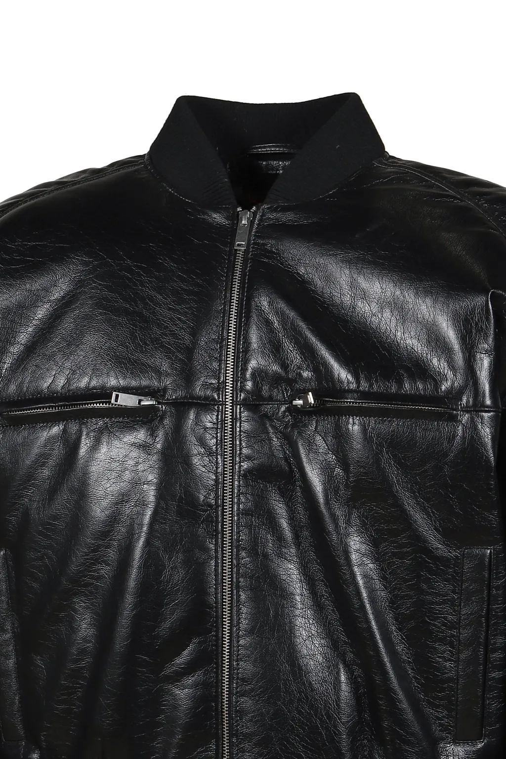 Grainy Faux Leather / Black