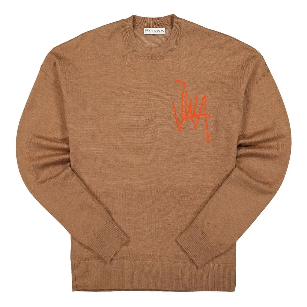 Jw Anderson Logo Intarsia Knitted Sweater