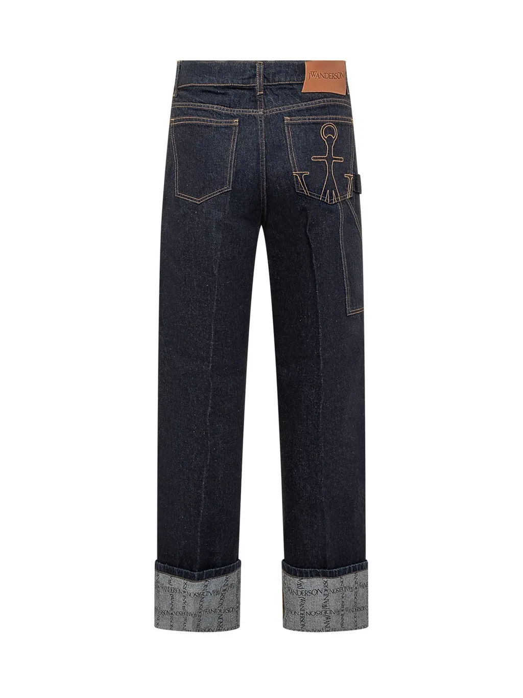 Jw Anderson Logo Patch Straight Leg Jeans