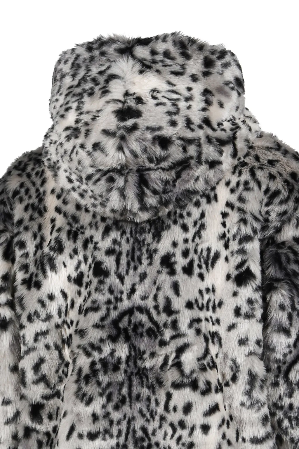Leopard Fur Jacket / Wht/Blk