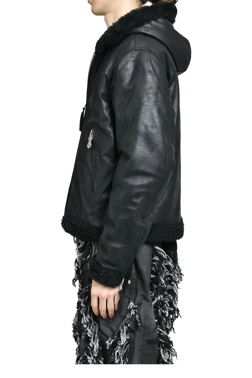 Tc Reversible Shearling Jacket / Blk