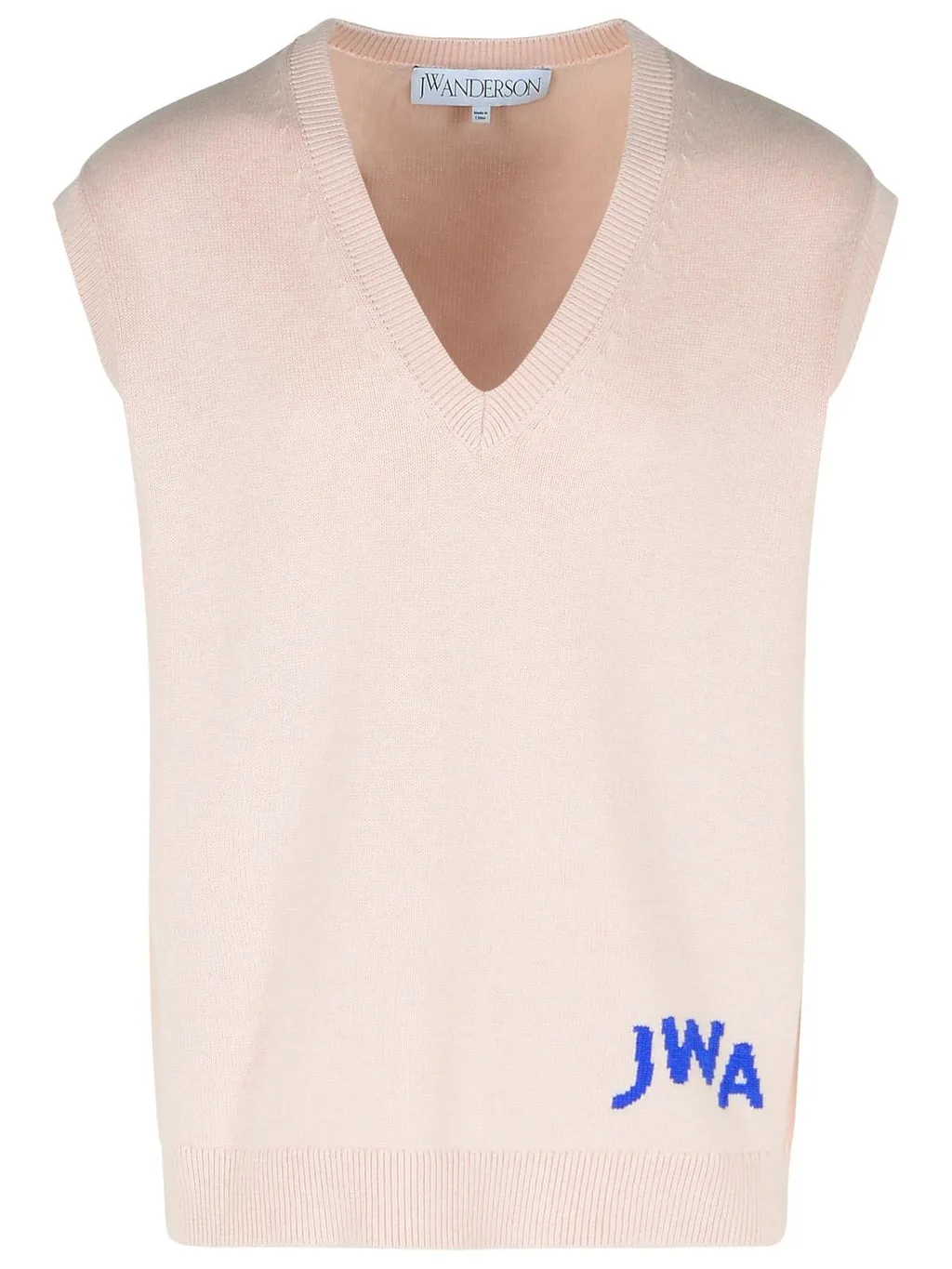Jw Anderson Logo Embroidered V-Neck Vest