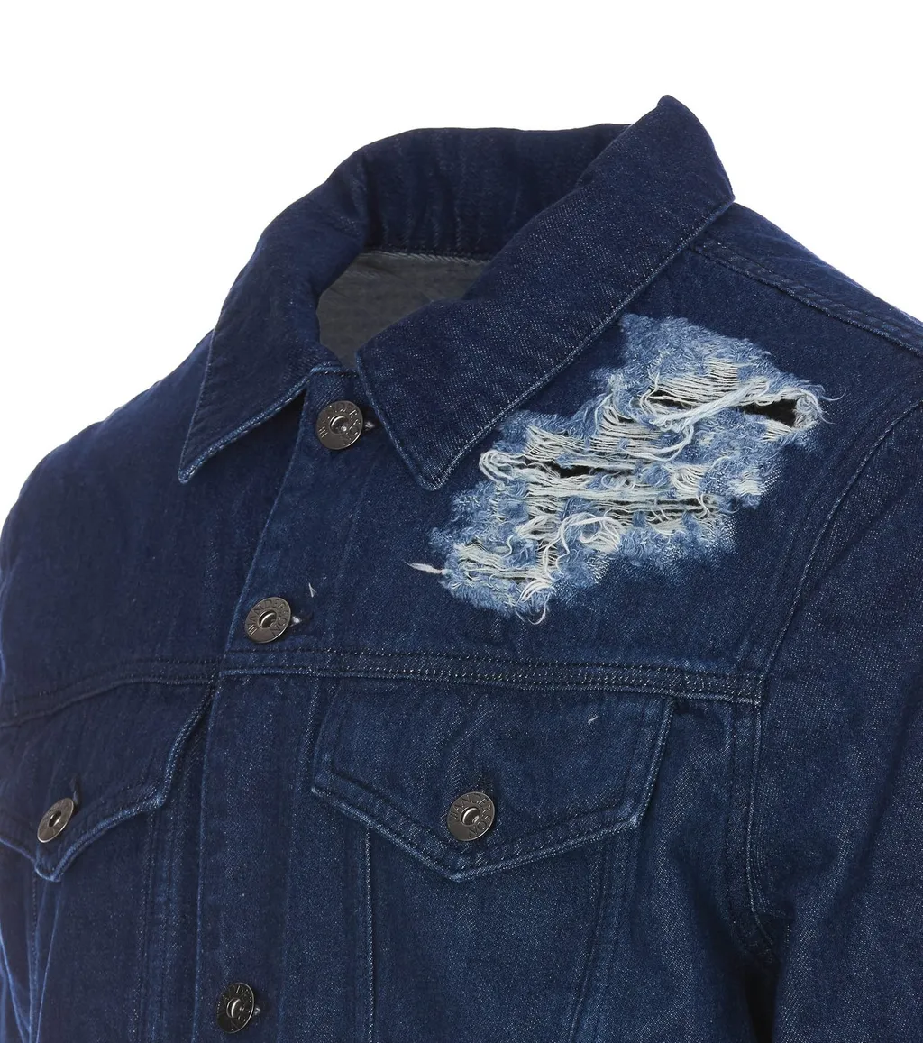 Jw Anderson Distressed Button-Up Denim Jacket
